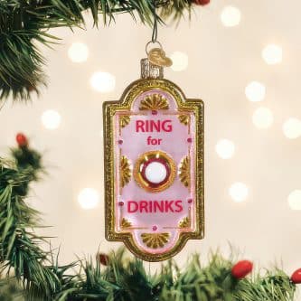Rings For Drinks Doorbell Ornament Old World Christmas