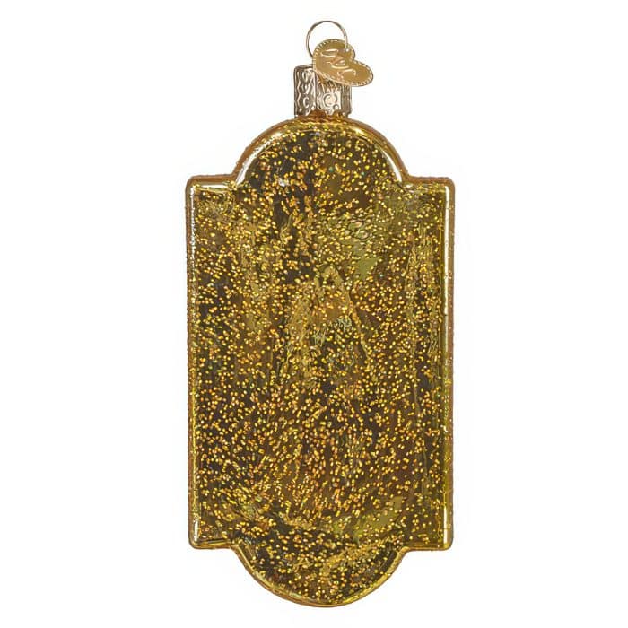 Rings for Drinks Doorbell Ornament Old World Christmas Back