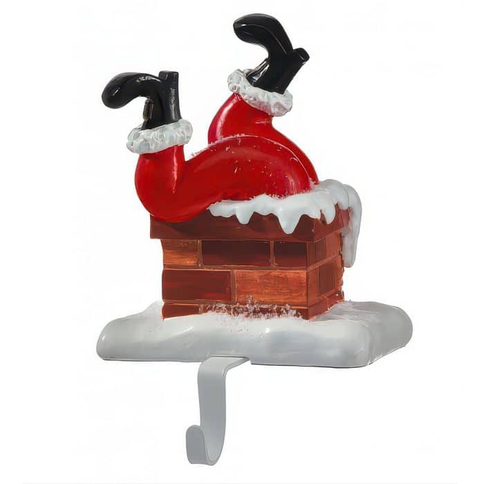 Santa in Chimney Stocking Holder