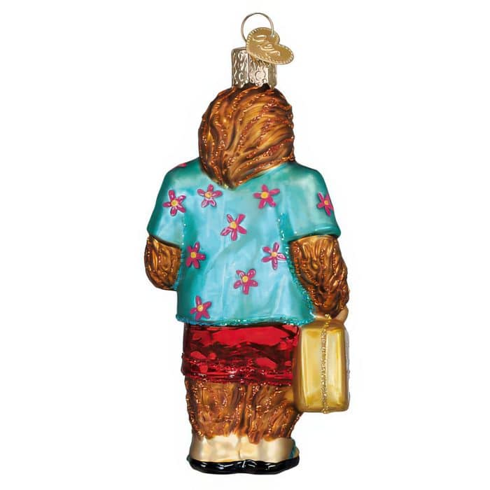 Sasquatch Gone Tropics Ornament Old World Christmas Back