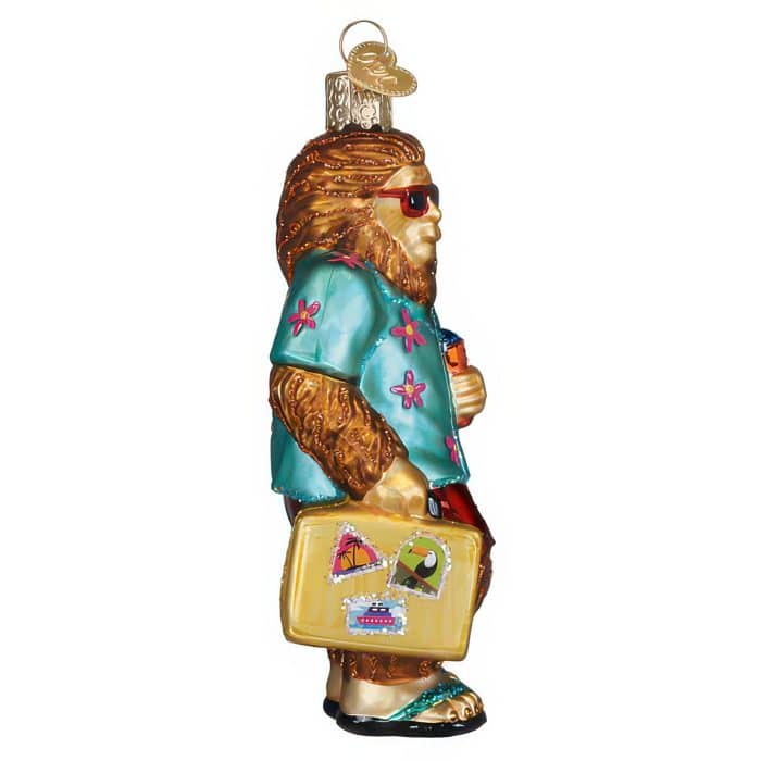 Sasquatch Gone Tropics Ornament Old World Christmas Side