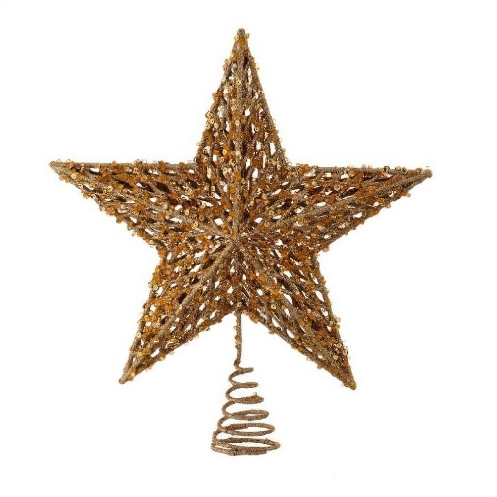 Sequin Bead and Glitter Star Tree Topper