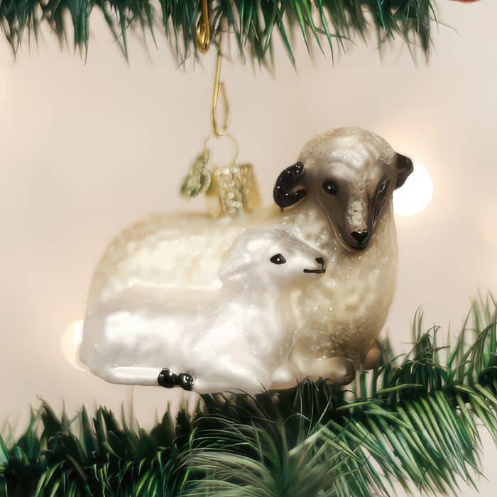 Sheep With Lamb Ornament Old World Christmas