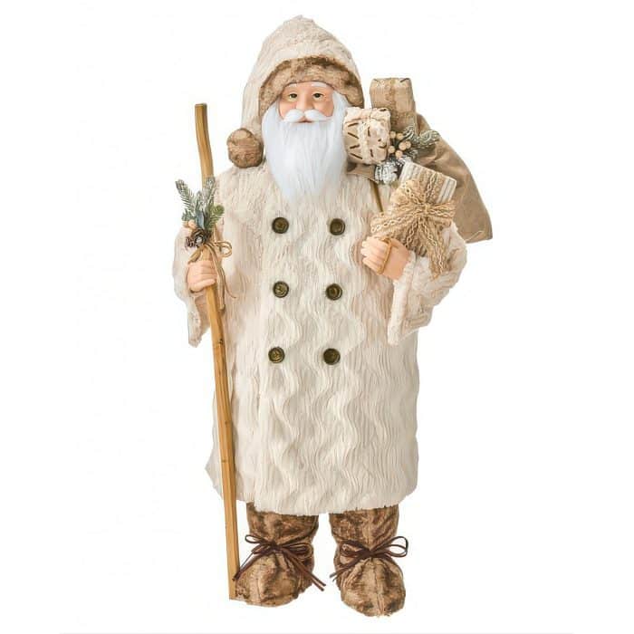 Sherpa Hiking Santa Figurine