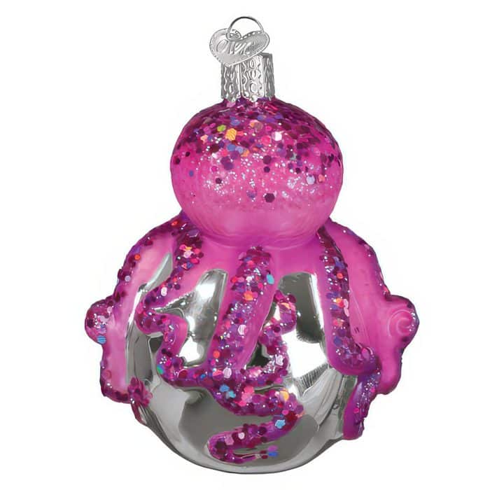Shimmering Octopus Ornament Old World Christmas Back