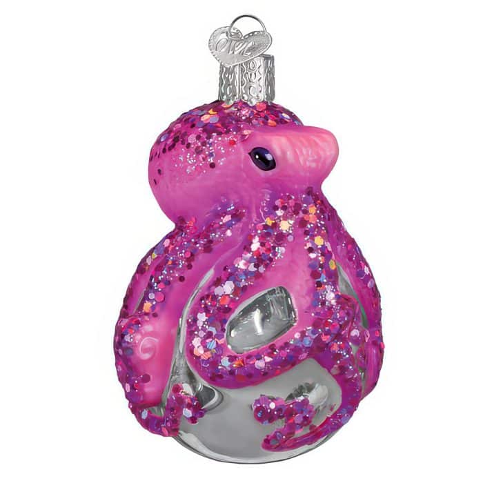 Shimmering Octopus Ornament Old World Christmas Front