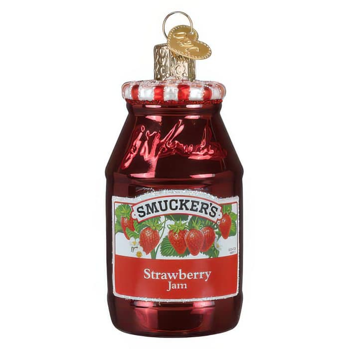 Smucker's™ Strawberry Jam Ornament Old World Christmas Front