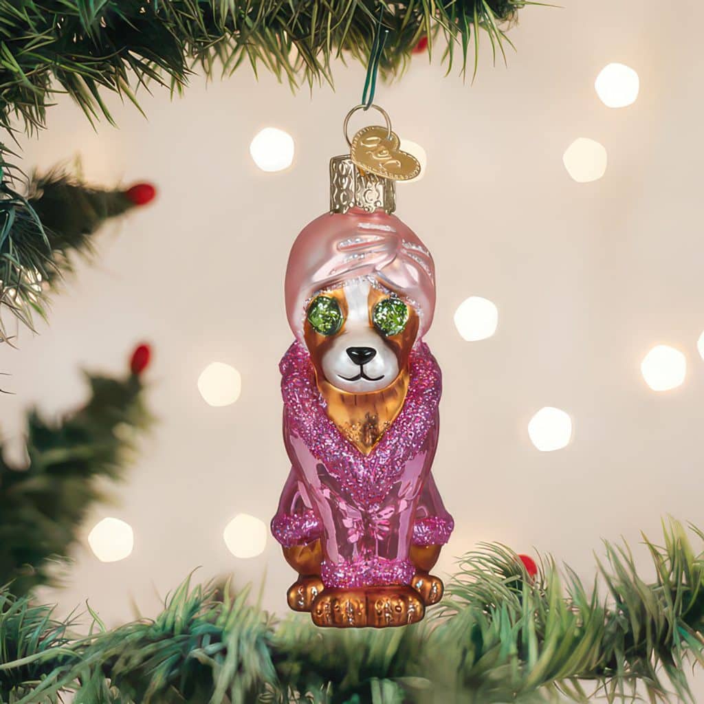 Spa Dog Ornament Old World Christmas