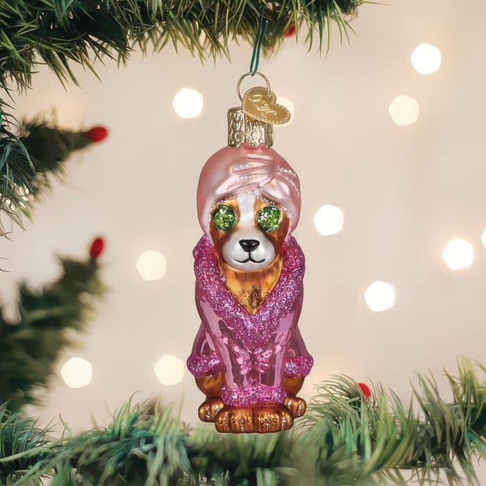 Spa Dog Ornament Old World Christmas