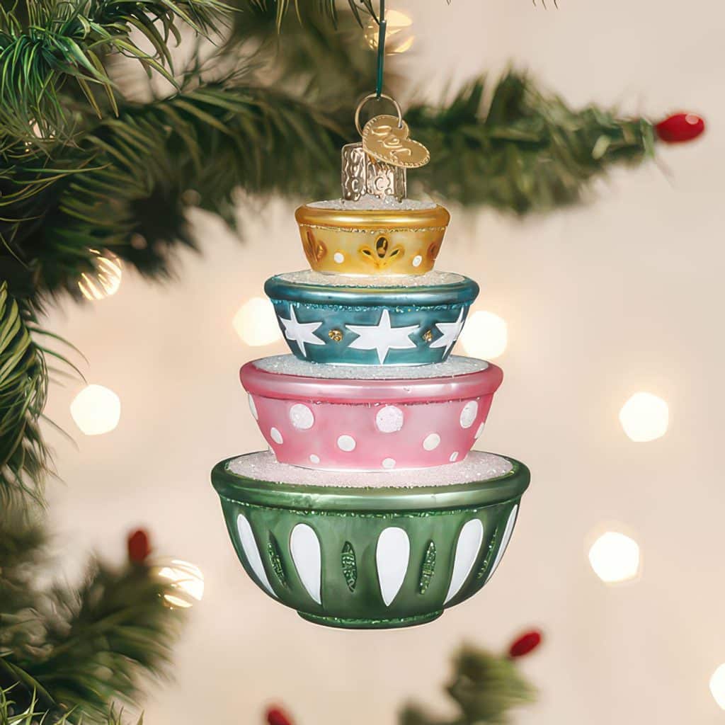 Stacked Mixing Bowls Ornament Old World Christmas