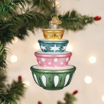 Stacked Mixing Bowls Ornament Old World Christmas