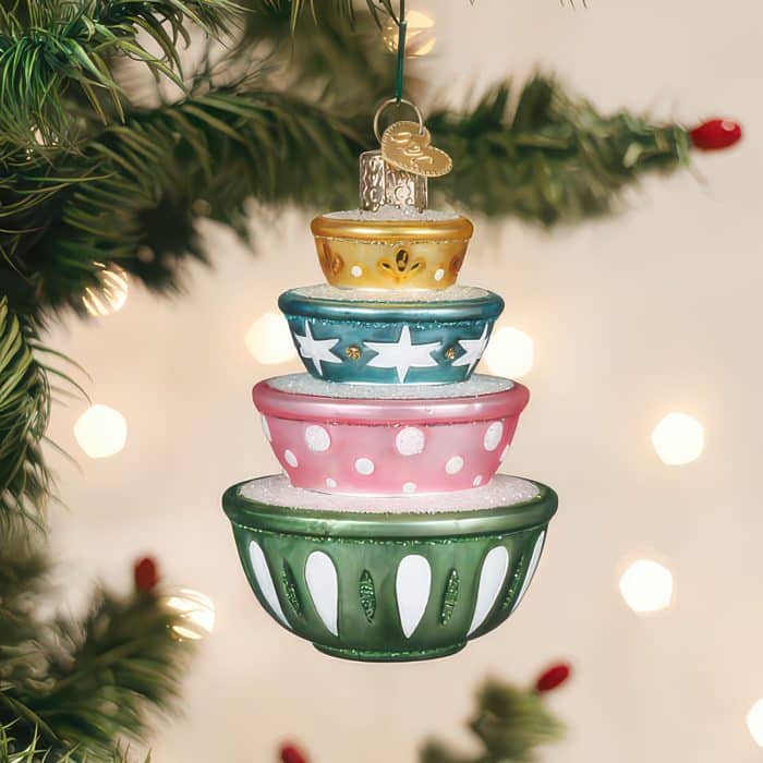 Stacked Mixing Bowls Ornament Old World Christmas