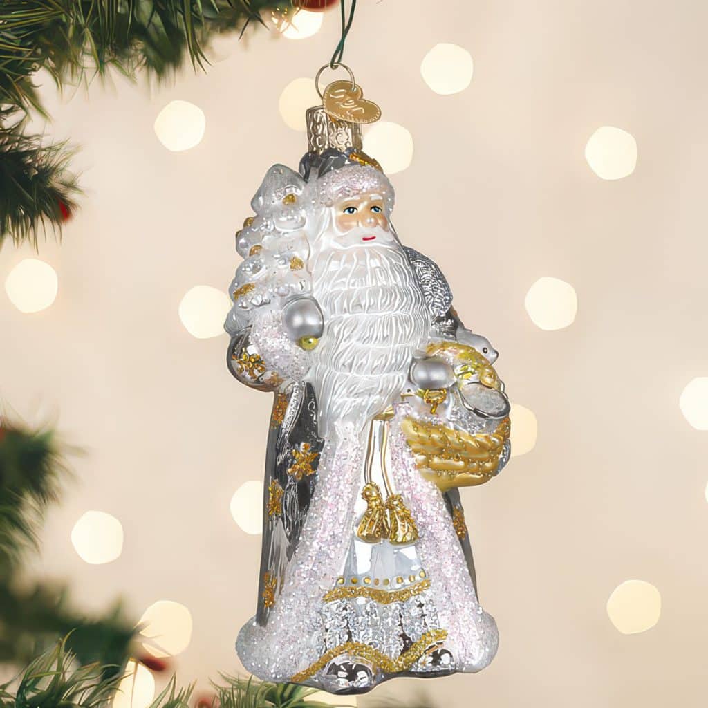 Sterling Santa Ornament Old World Christmas