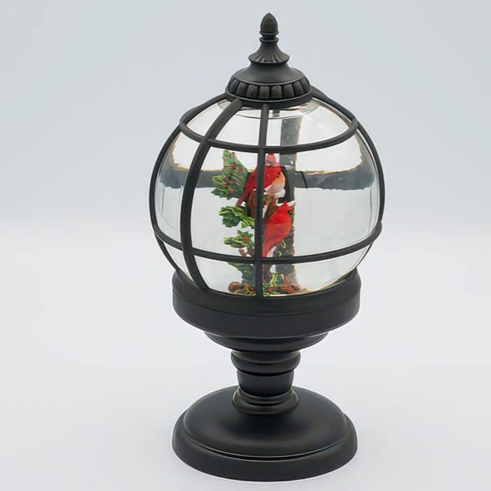 Swirl Sphere Cardinals On A Branch Front