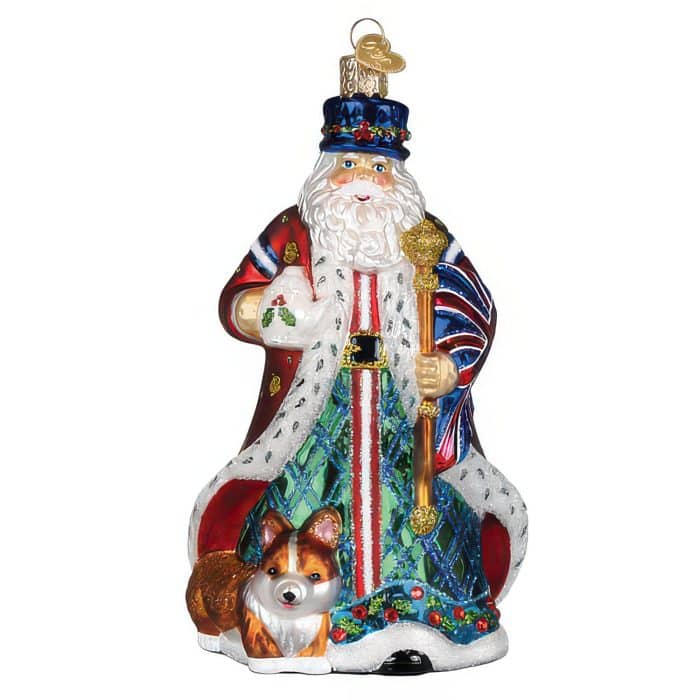 United Kingdom Santa Ornament Old World Christmas Front