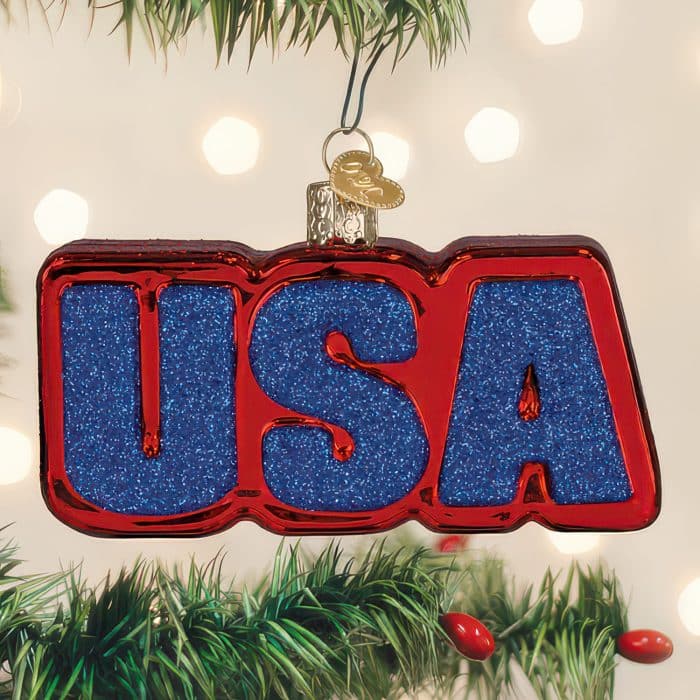 Usa Block Letter Ornament Old World Christmas