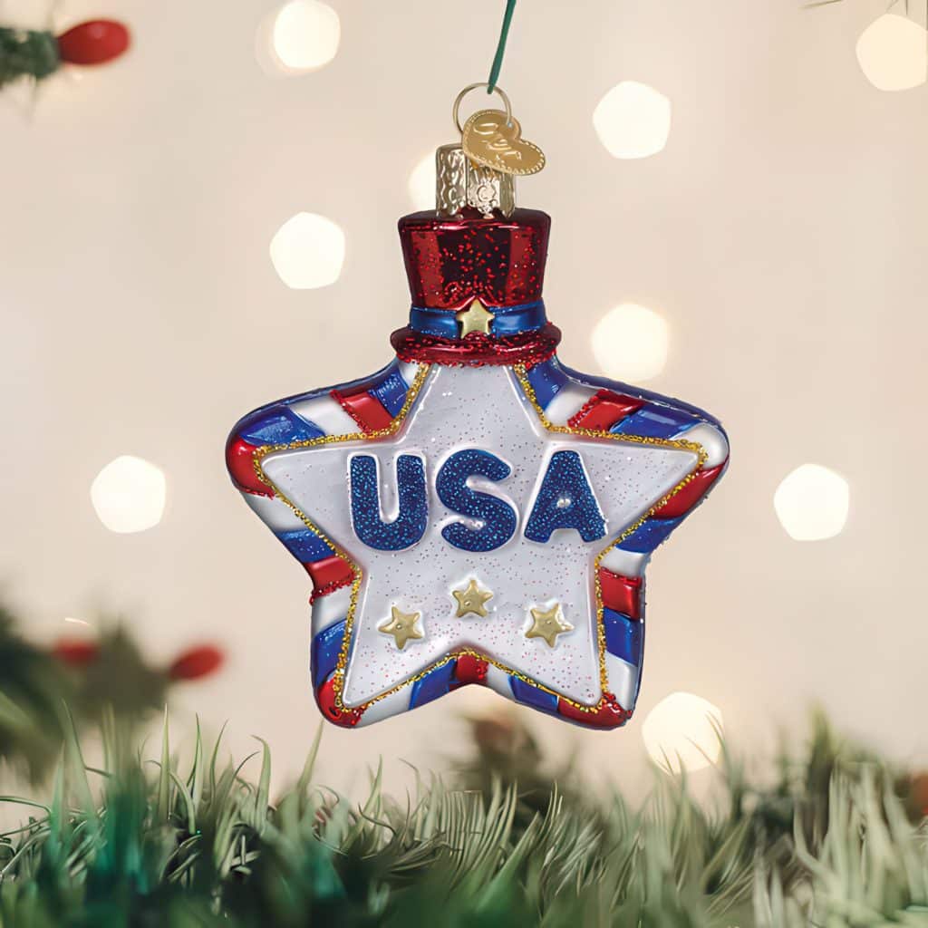 Usa Star Ornament Old World Christmas