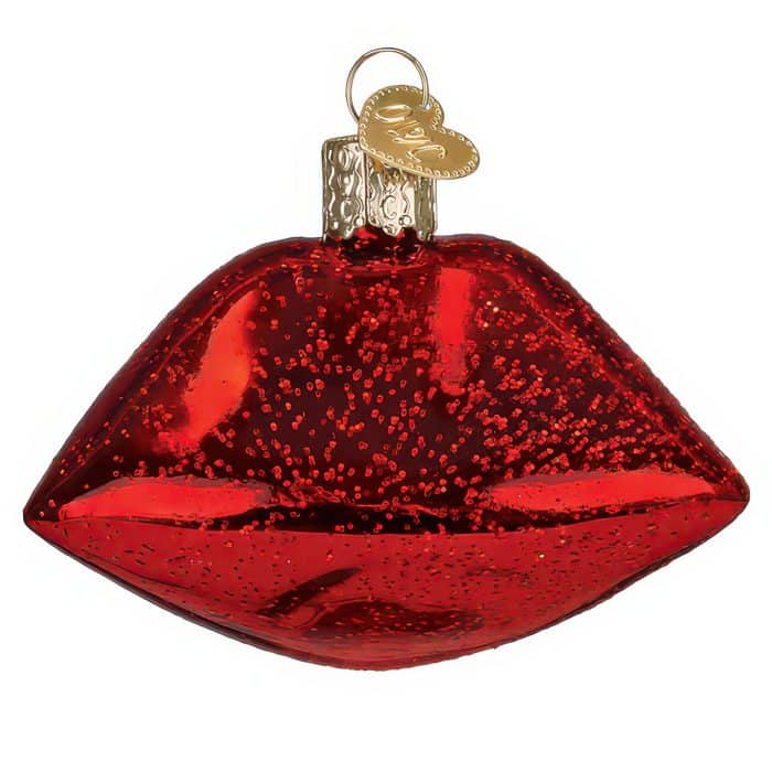 Vampire Lips Ornament Old World Christmas Back