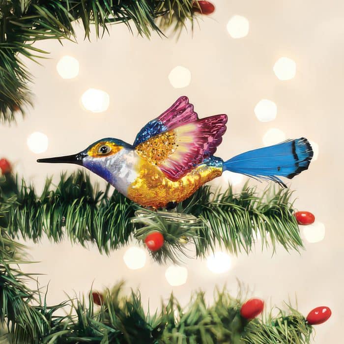 Vibrant Hummingbird Ornament Old World Christmas