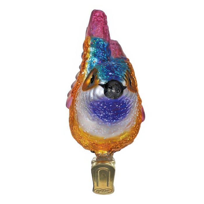 Vibrant Hummingbird Ornament Old World Christmas Side