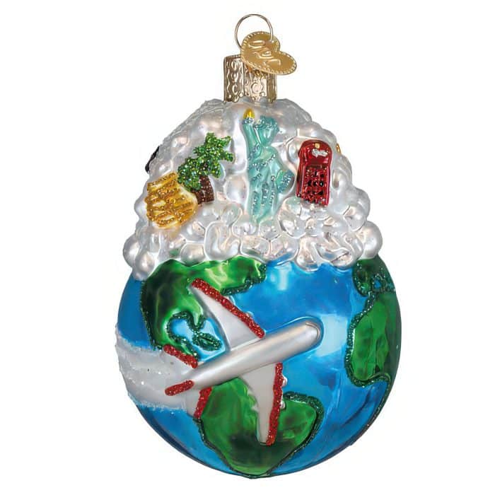 World Traveler Ornament Old World Christmas Back