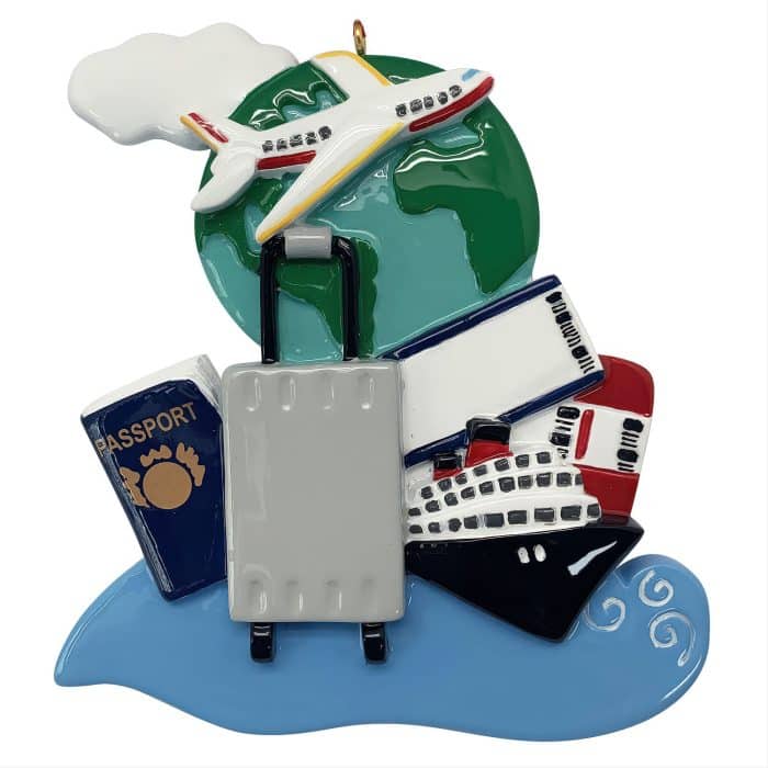 World Traveler Ornament Personalize