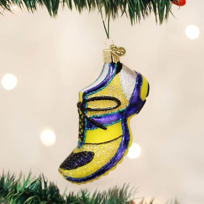 Yellow Running Shoe Ornament Old World Christmas