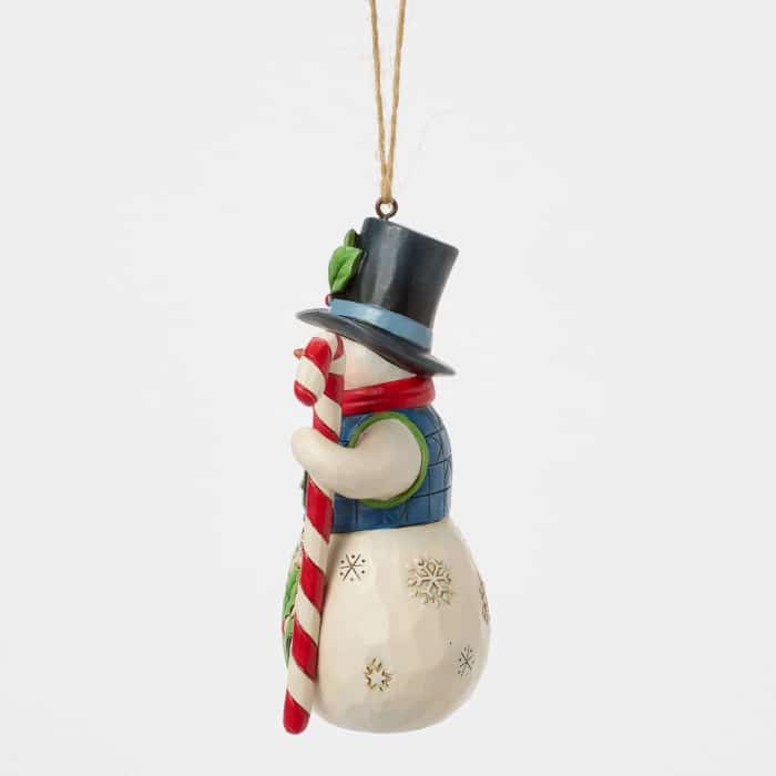 Candy Cane Snowman Ornament by Jim Shore Side Two