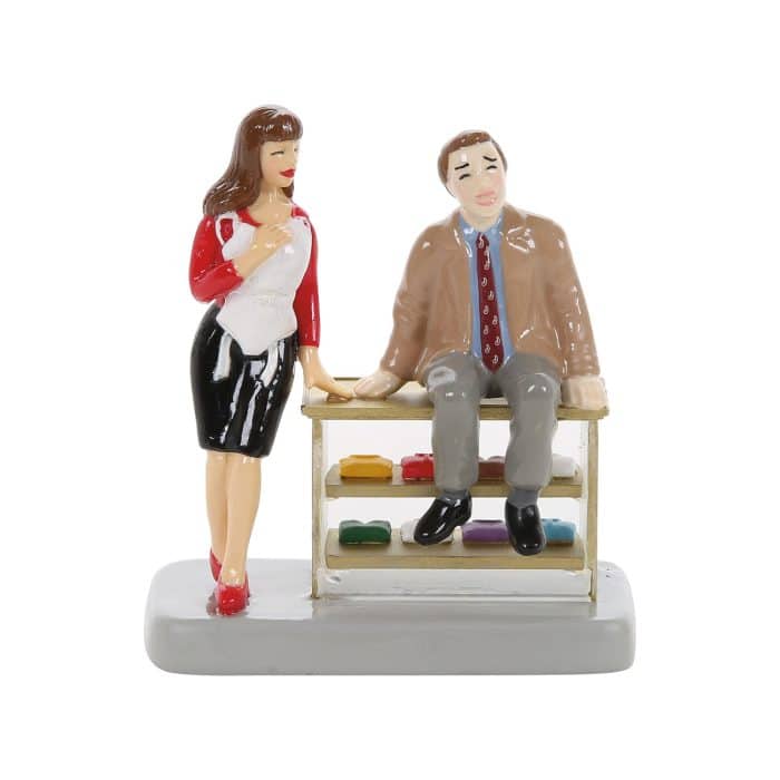 Cant See the Line Can You Russ Snow Village D56 Front
