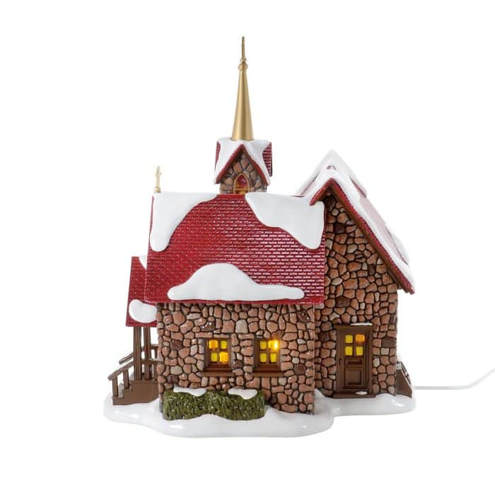 Chapel of Abundant Grace 50th Snow Village D56 Back