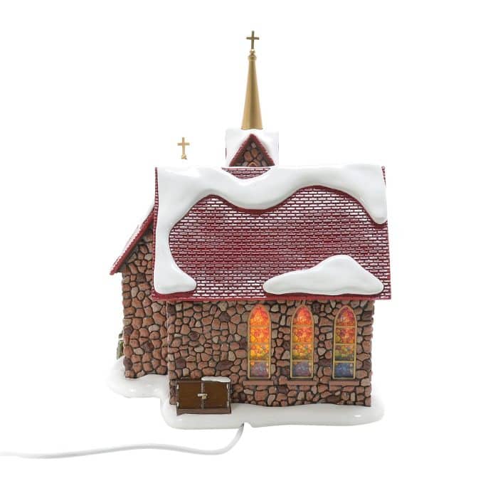 Chapel of Abundant Grace 50th Snow Village D56 Side Two