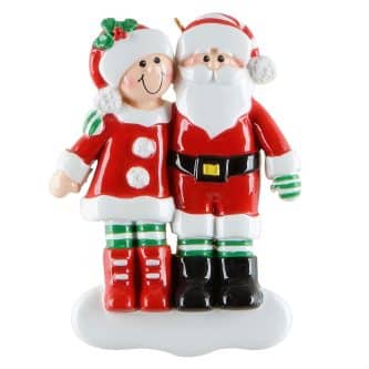 Claus Couple Ornament Personalize