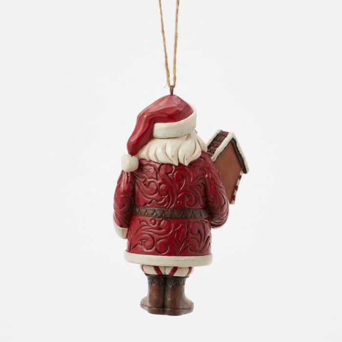 Gingerbread Santa Ornament by Jim Shore Back