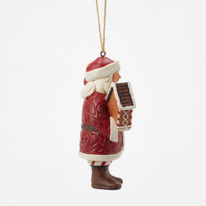 Gingerbread Santa Ornament by Jim Shore Side