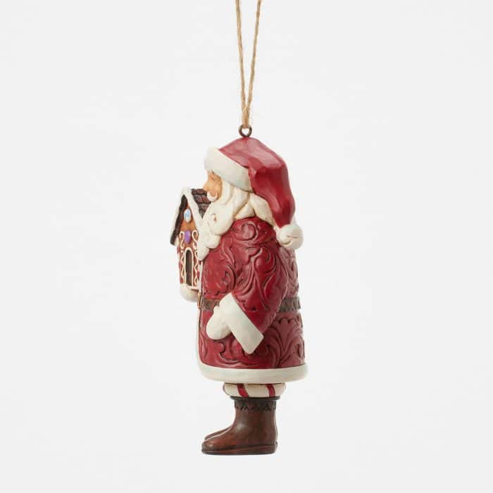 Gingerbread Santa Ornament by Jim Shore Side Two