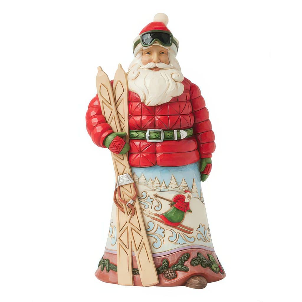 Gone Skiing Lodge Santa Figurine by Jim Shore