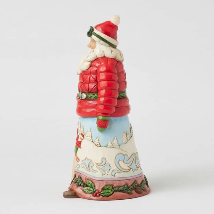 Gone Skiing Lodge Santa Figurine by Jim Shore Side Two