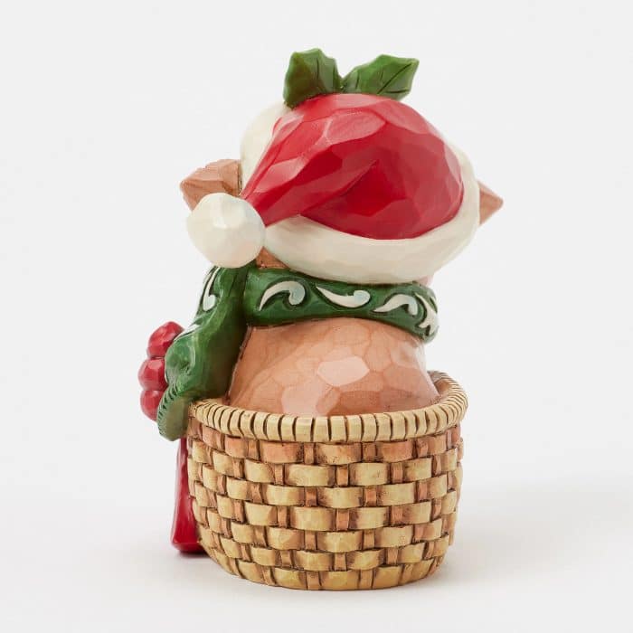 Highland Cow In Basket Figurine By Jim Shore Side