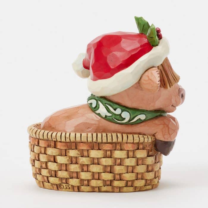 Highland Cow In Basket Figurine By Jim Shore Side Two