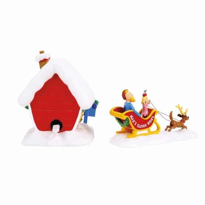 Maxs Sleigh Rides Grinch Village D56 Back