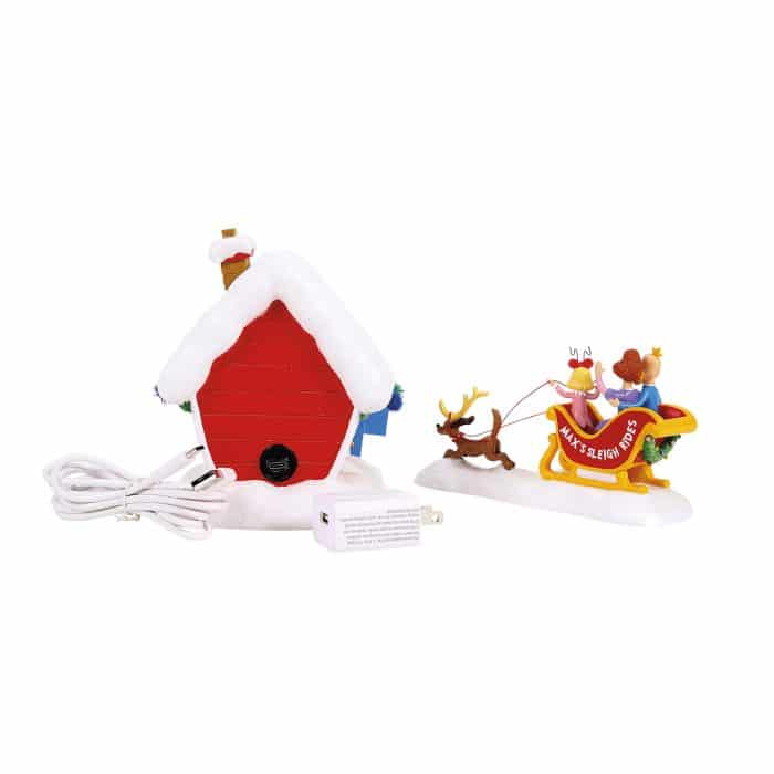 Maxs Sleigh Rides Grinch Village D56 Back Cords