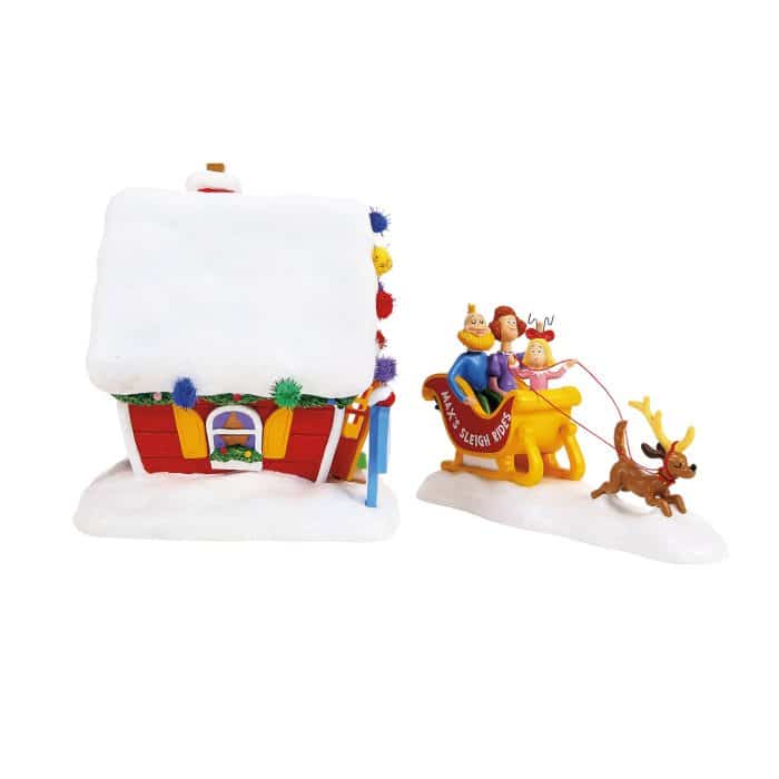 Maxs Sleigh Rides Grinch Village D56 Side Two