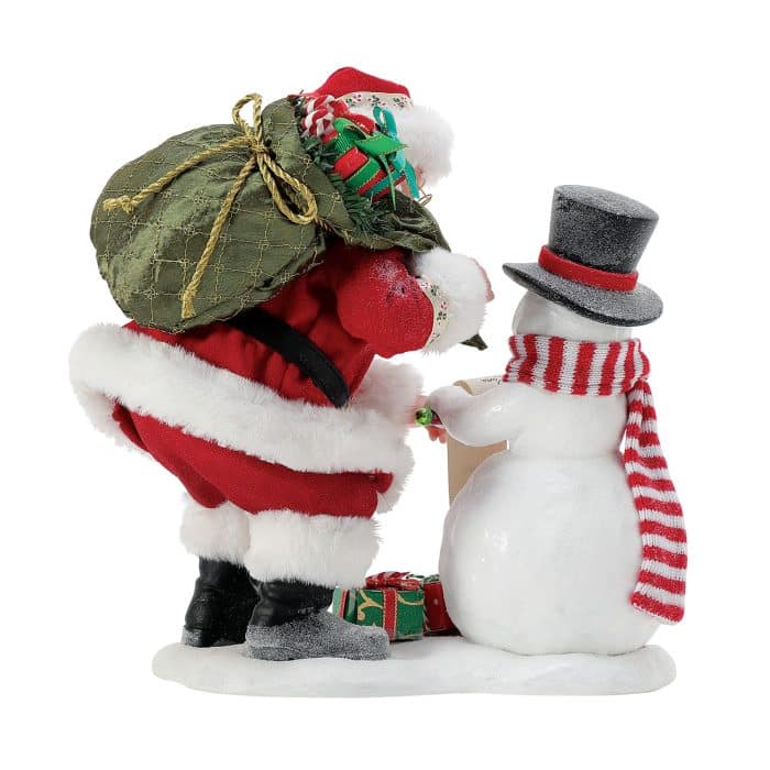 Nice List Possible Dreams Santa Figurine Back
