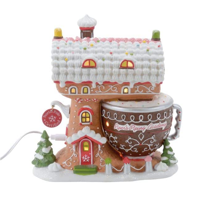 Pipers Piping Academy North Pole Village D56 Front