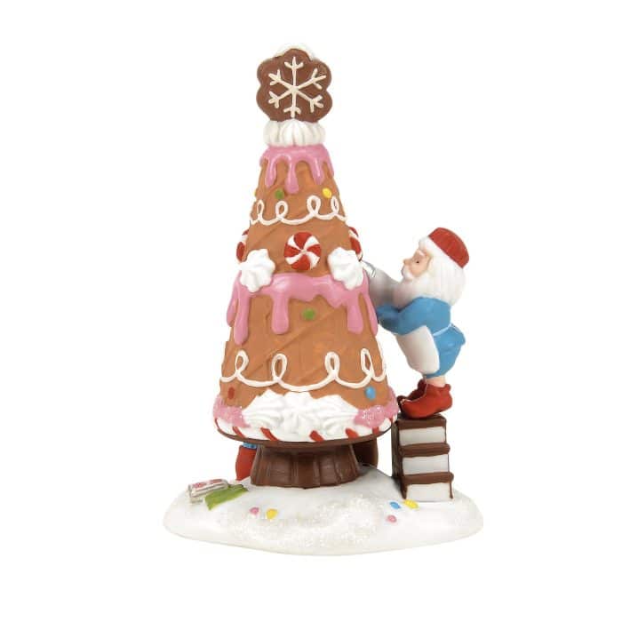 Piping the Tree North Pole Village D56 Back