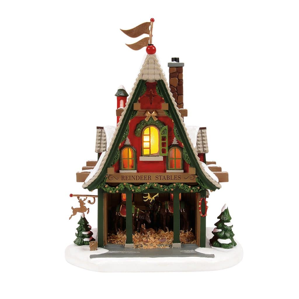 Reindeer Acres Stable 50th North Pole Village D56 Limited Edition
