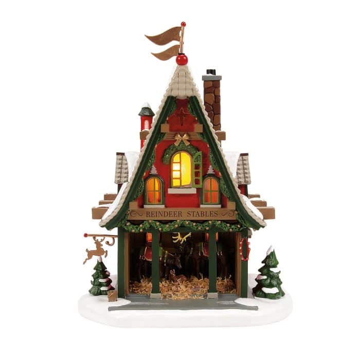 Reindeer Acres Stable 50th North Pole Village D56 Limited Edition