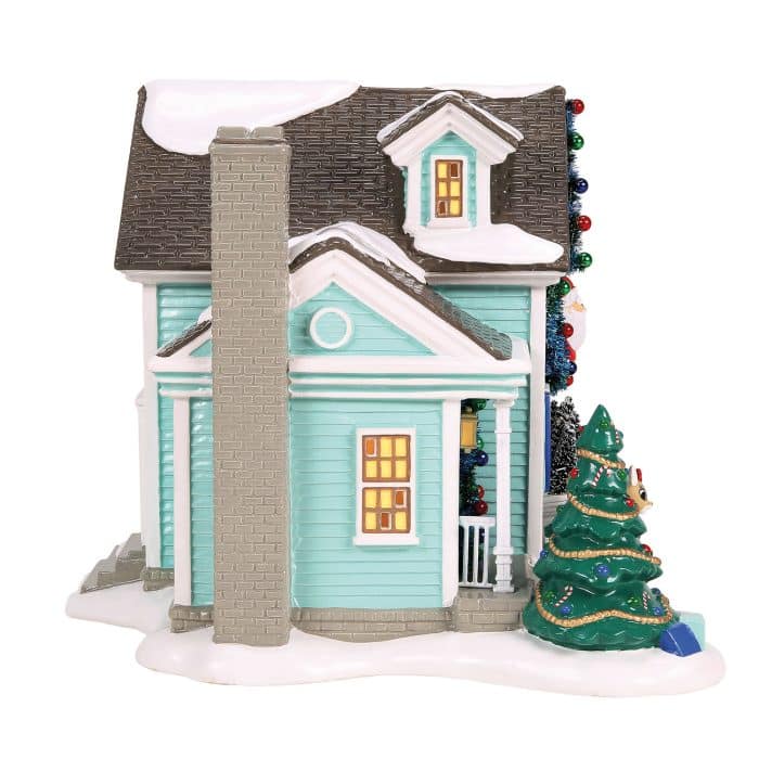 Rudolph House Snow Village D56 Side