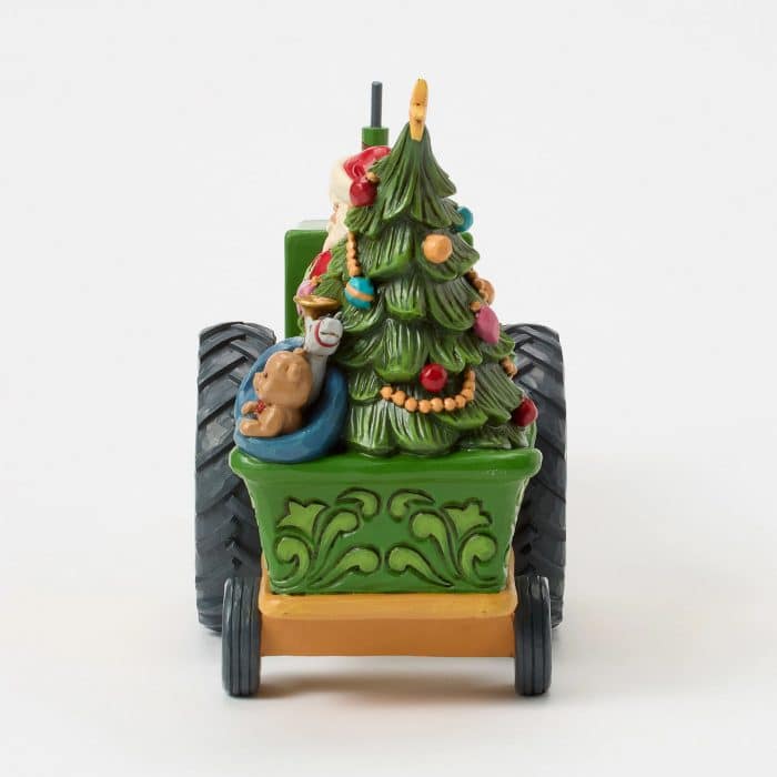 Santa on Tractor Figurine by Jim Shore Back