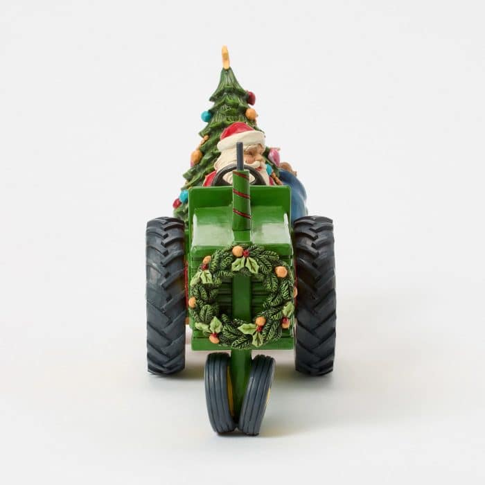 Santa on Tractor Figurine by Jim Shore Front